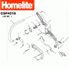 Homelite Benzin CSP4518 Listas de piezas de repuesto y dibujos Griff