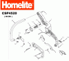 Homelite Benzin CSP4520 Listas de piezas de repuesto y dibujos Griff