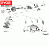 Ryobi Benzin RCS4040C2 Listas de piezas de repuesto y dibujos Luftfilter, Vergaser