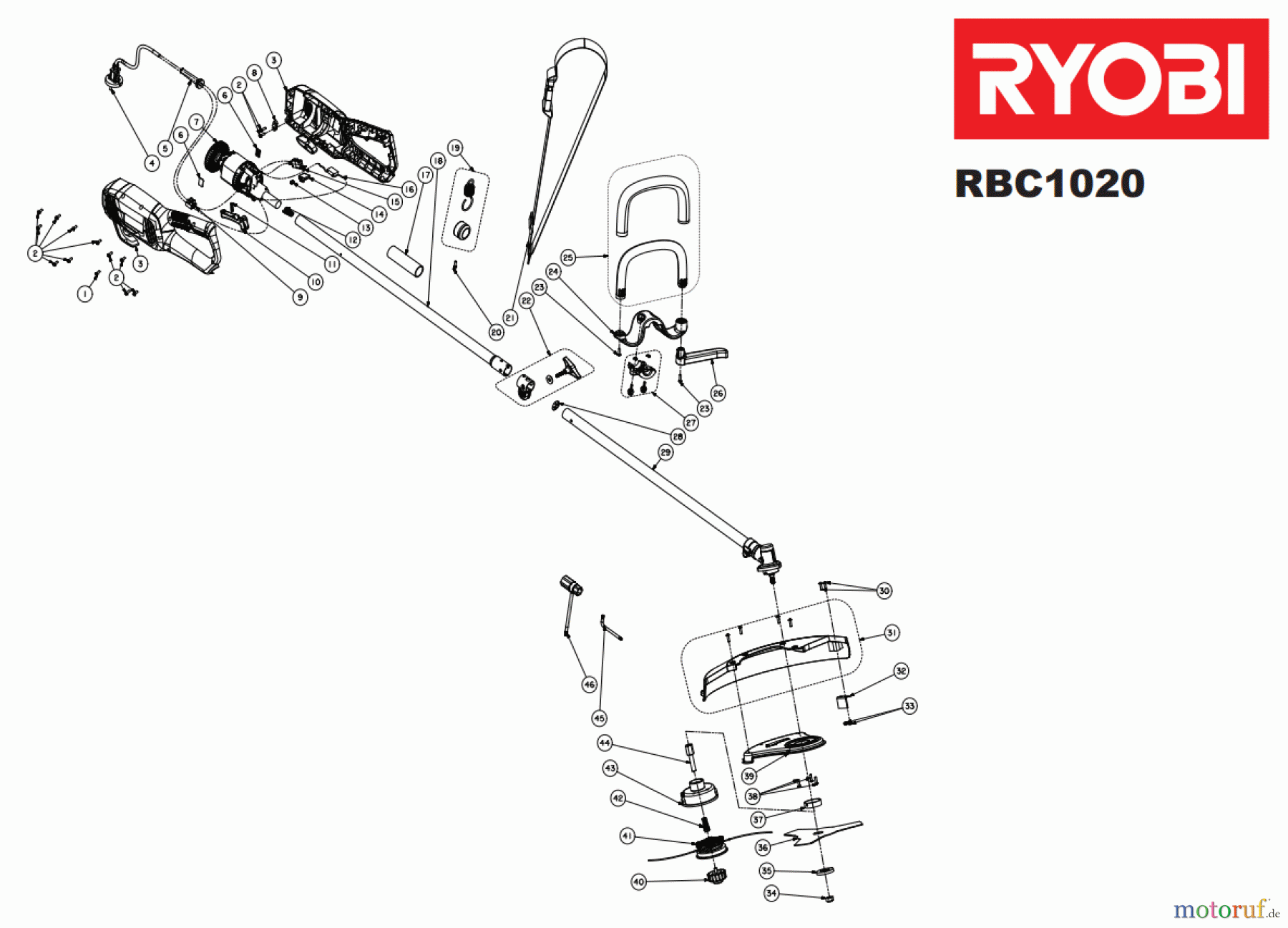 Ryobi Sensen Freischneider Elektro RBC1020