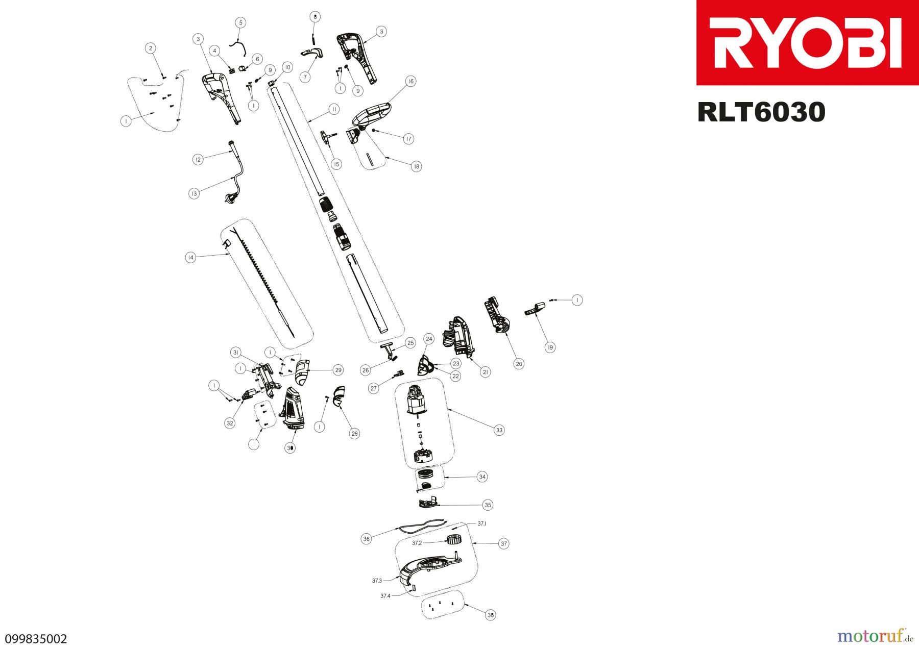  Ryobi Rasentrimmer Elektro RLT6030