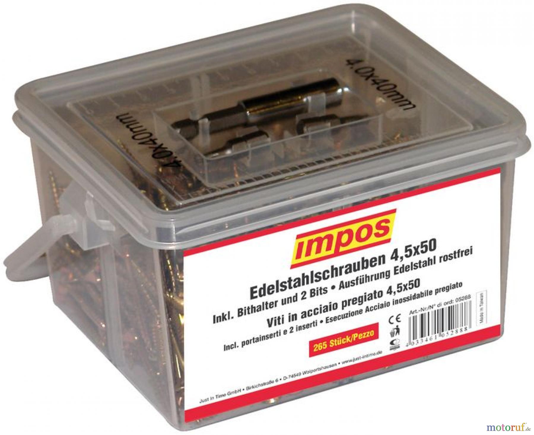 Impos (Güde) EDELST.SCHRAUBEN 4,5X50 T-20 - 05288_EM