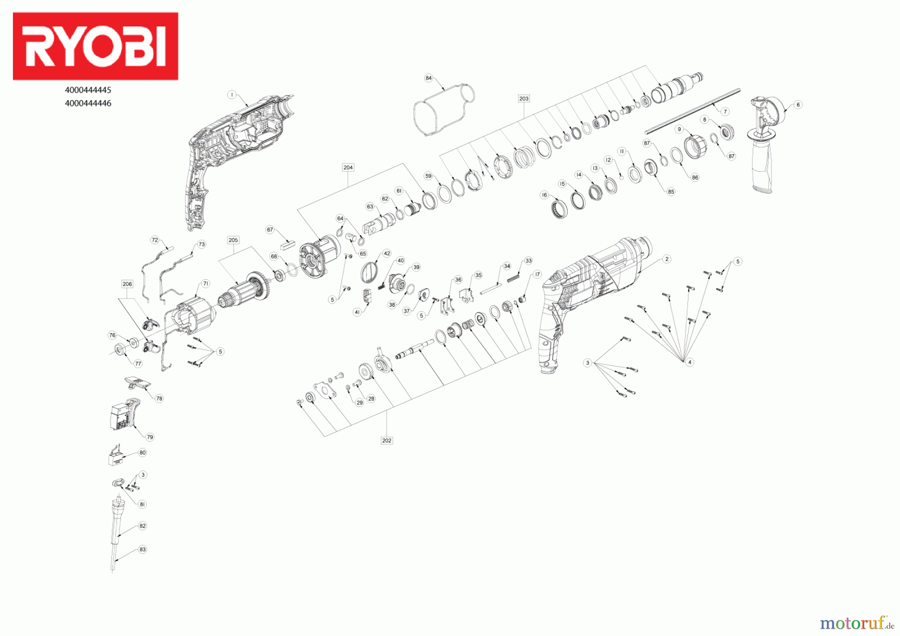 Ryobi (Schlag-)Bohrschrauber Bohrhämmer RSDS680-K 680 W Bohr- & Meißelhammer Seite 1