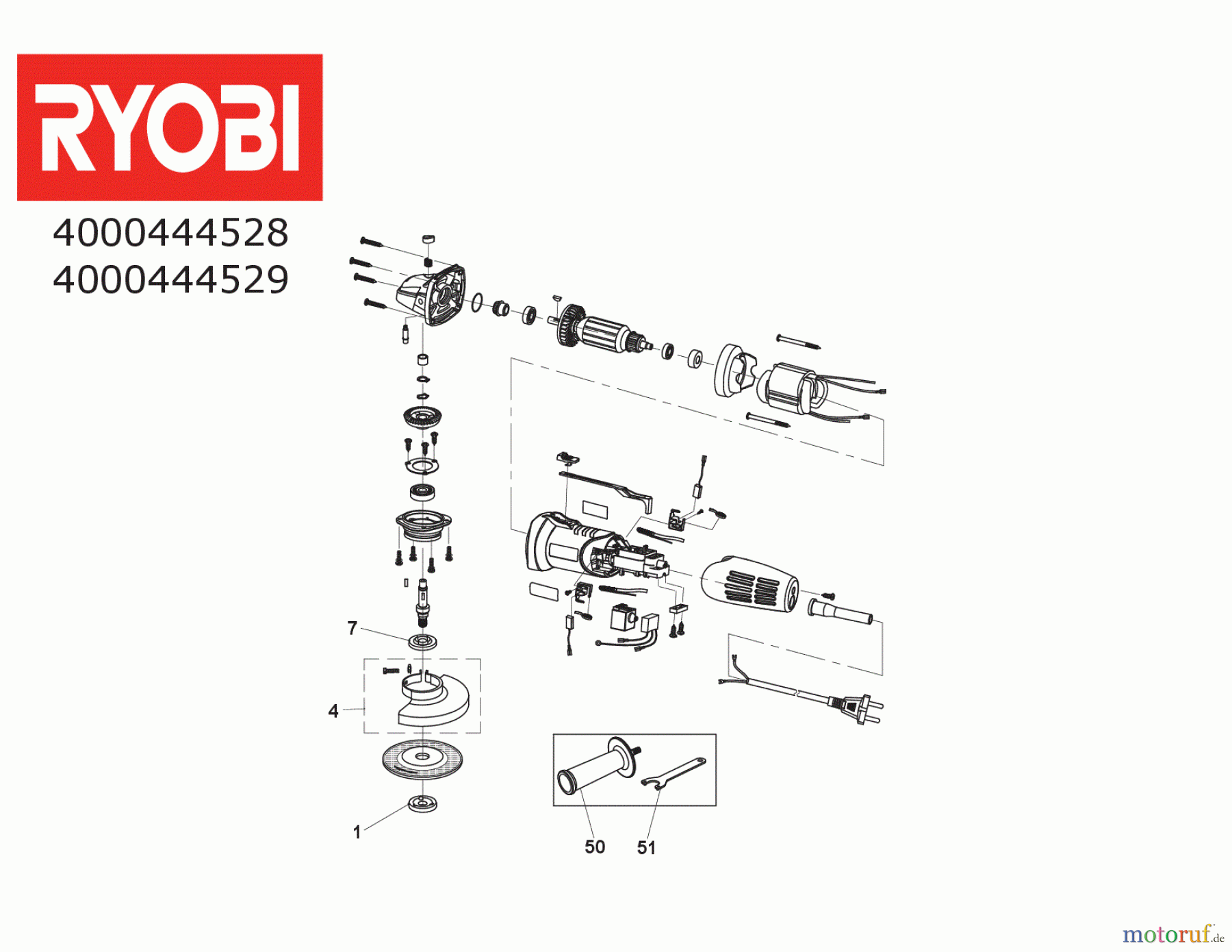  Ryobi Schleifgeräte Winkelschleifgerät RAG600