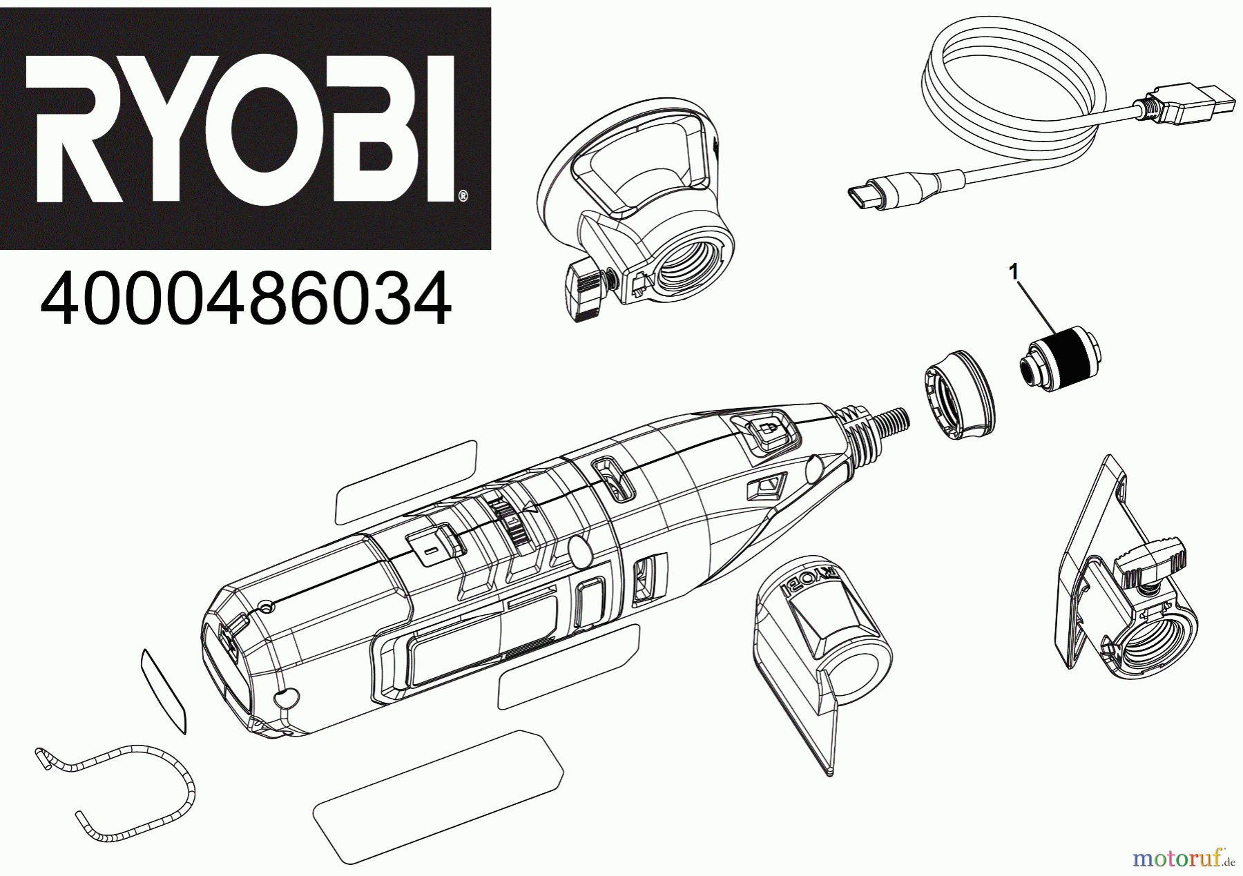  Ryobi Rotationswerkzeuge/ Multitools RRT12-120BA335