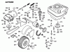 Wolf-Garten SV 3 6110000 Series B (1999) Listas de piezas de repuesto y dibujos Differential, Drive system, Engine