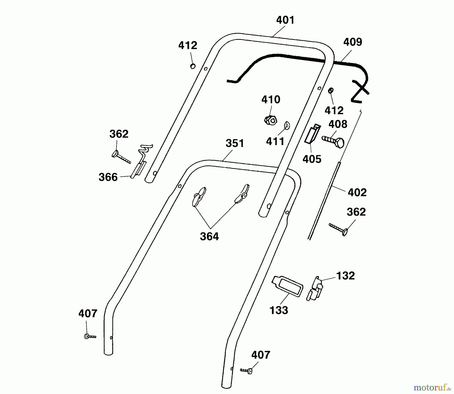  Wolf-Garten Petrol mower 2.40 BC 4001085 Series C  (2004) Handle