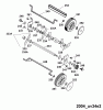 Wolf-Garten UV 34 E 3634680 Series B, C (2004) Listas de piezas de repuesto y dibujos Rotor, Wheels