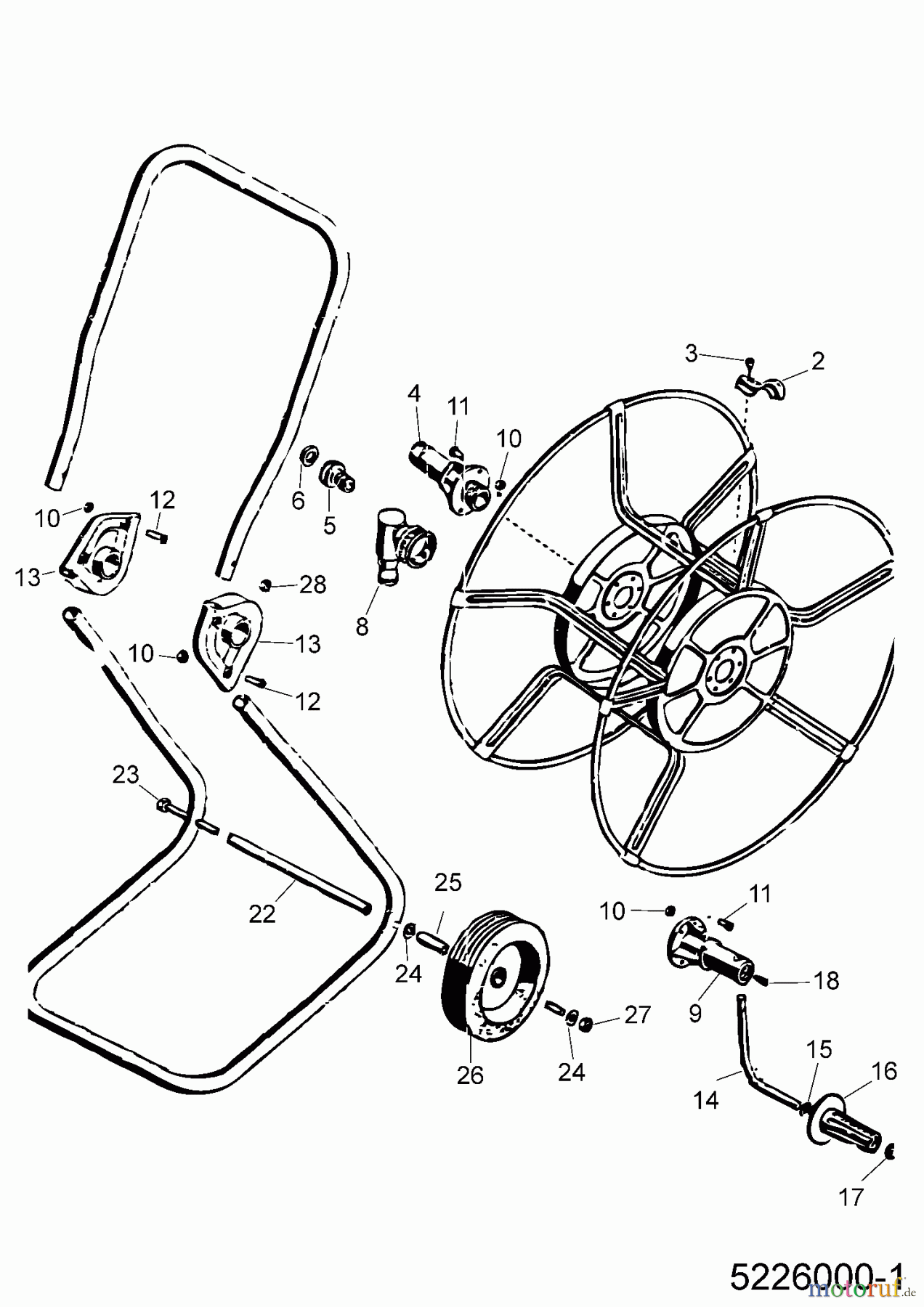 Wolf-Garten Hose reel WS 50 L 5226000 (1993) Basic machine
