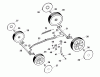 Wolf-Garten Concept 47 B 6430000 Series A (1999) Listas de piezas de repuesto y dibujos Height adjustment, Wheels