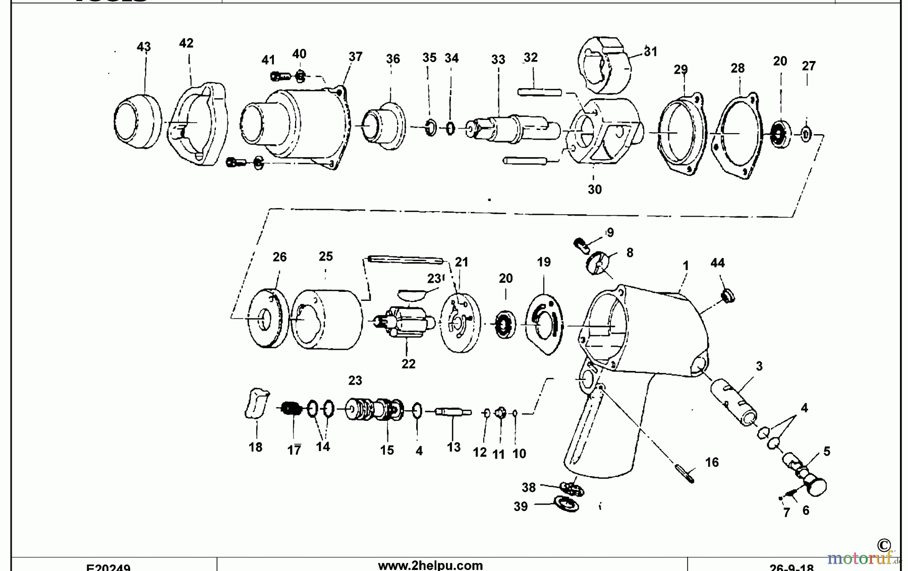  MAC POWER TOOLS LLAVE DE IMPACTO AW226 Seite 1