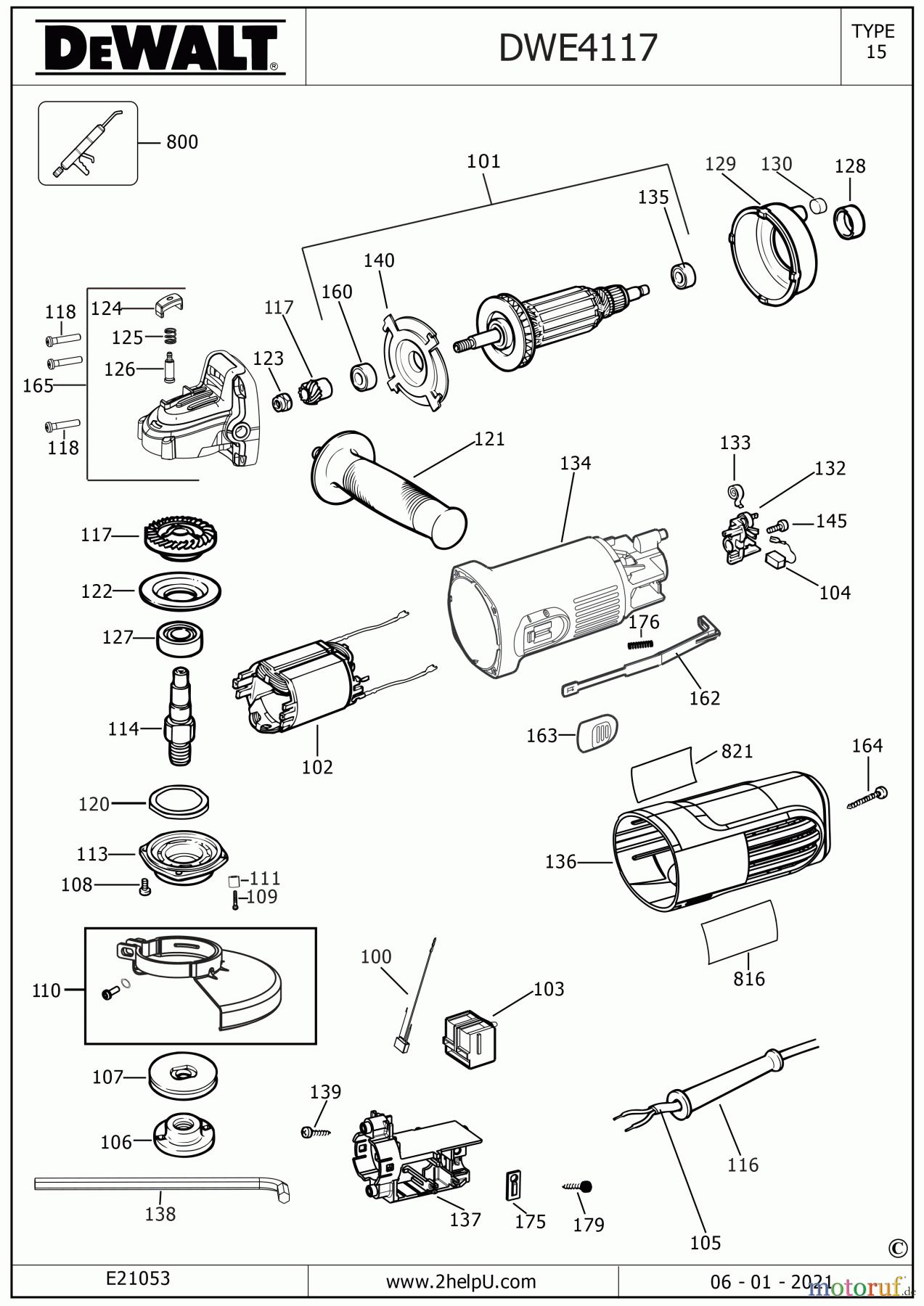  DEWALT TRABAJO DEL METAL AMOLADORA ANGULAR 100-125MM MINIAMOLADORA DWE4117 Seite 1