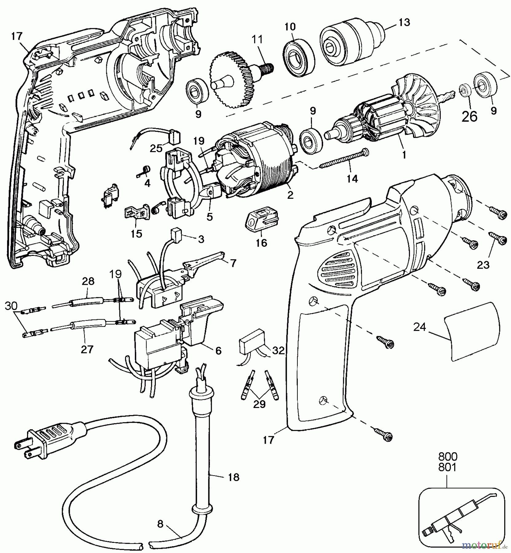  BLACK+DECKER PROFESSIONAL TALADROS, TALADRADORAS MAGNÉTICAS, ROSCADORAS KEYLESS CHUCK-AUSTRALIA 1167-AU Seite 1