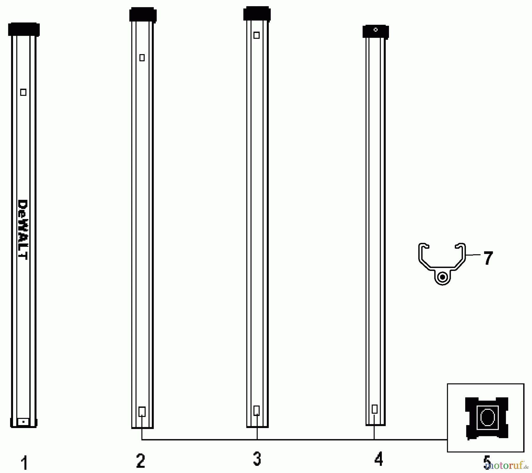  DEWALT ACCESORIOS ACCESSORIES, ATTACHMENTS & UNPOWERED CONSTRUCTION GRADE ROD DW0734 Seite 1