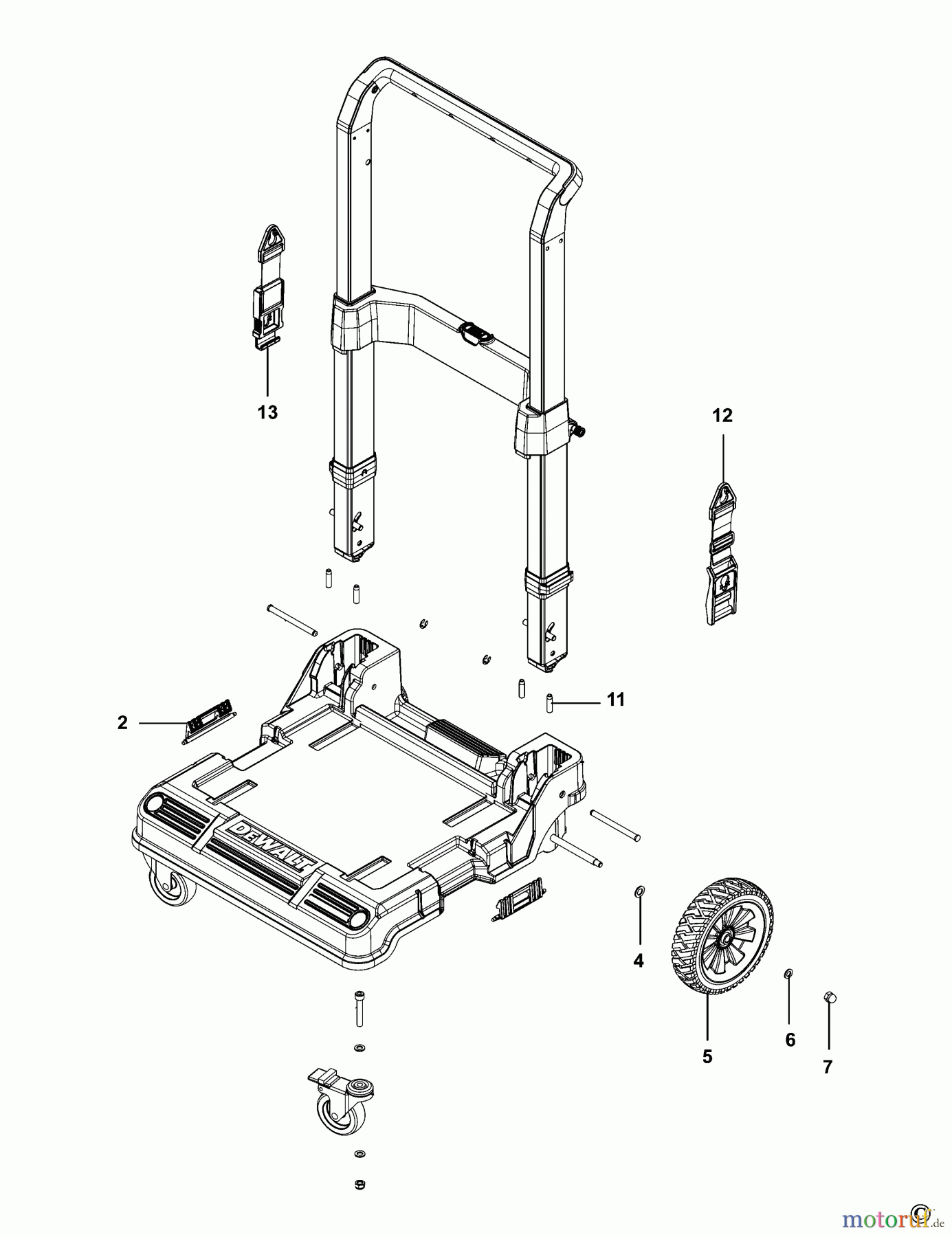 DEWALT Divers TSTAK TROLLEY W/HAND DWST17888 Seite 1