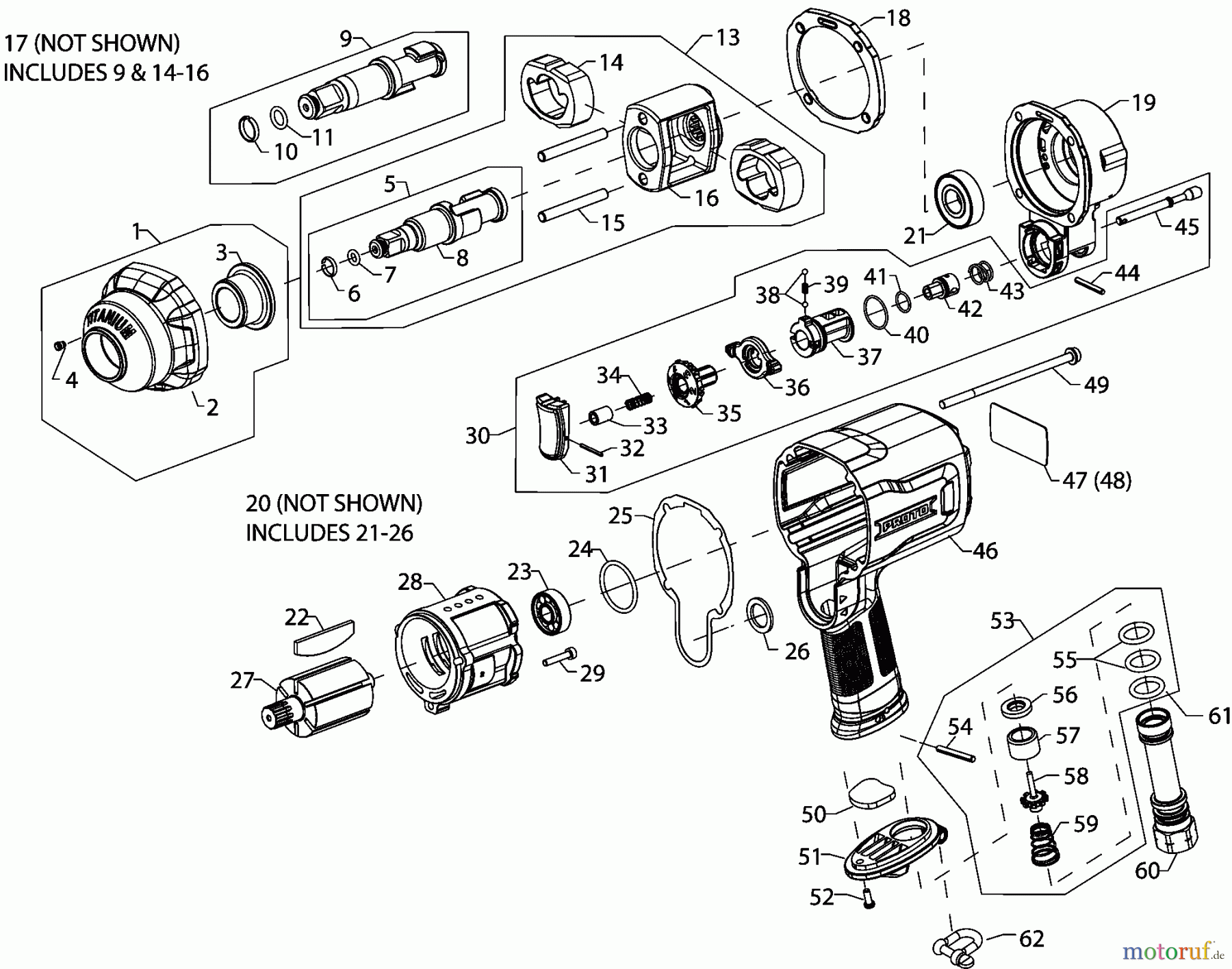  PROTO Divers 3/8 AIR IMP WRENCH J138WP Seite 1