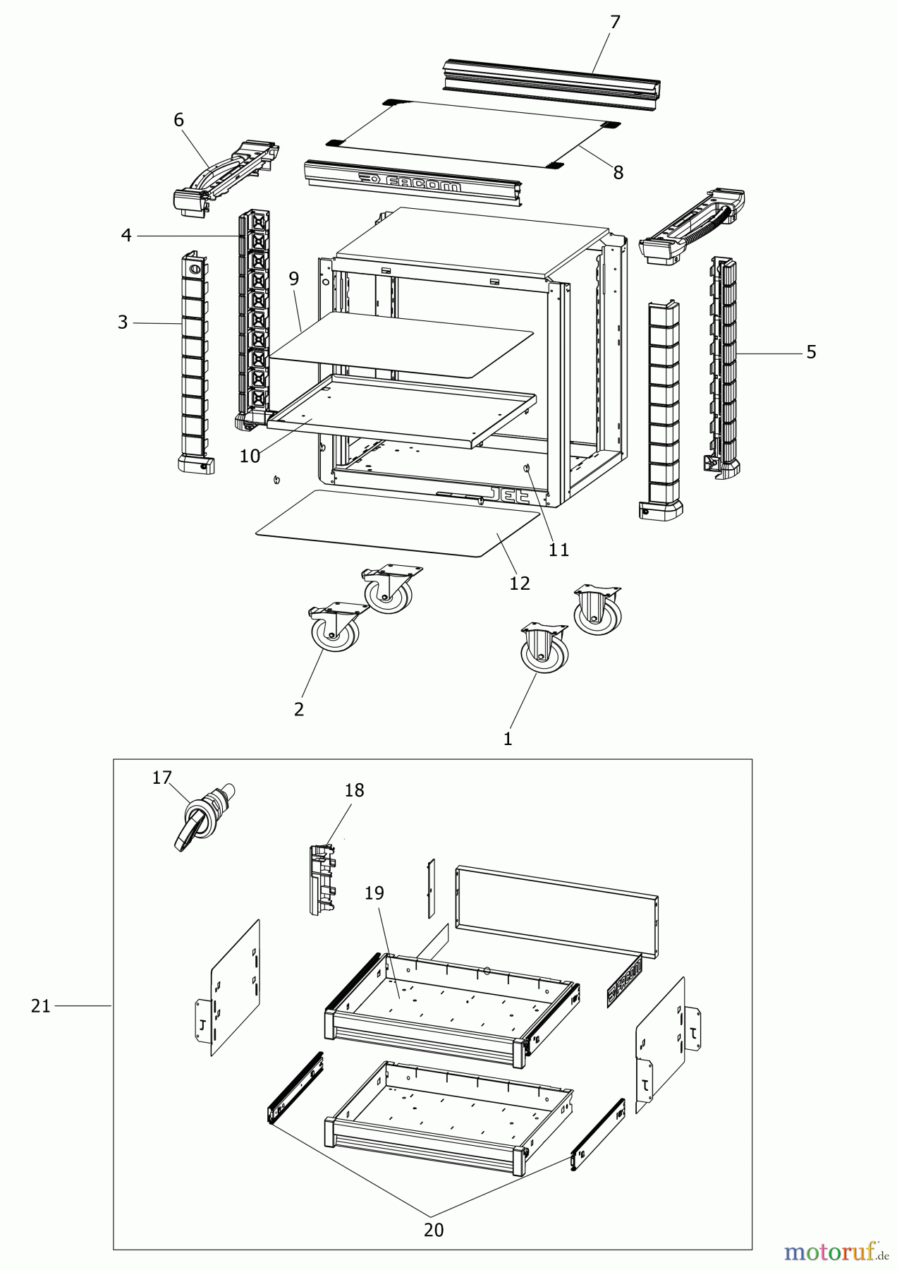  FACOM STORAGE ENROLLAR MUEBLE JET.UC3S2DM3A Seite 1