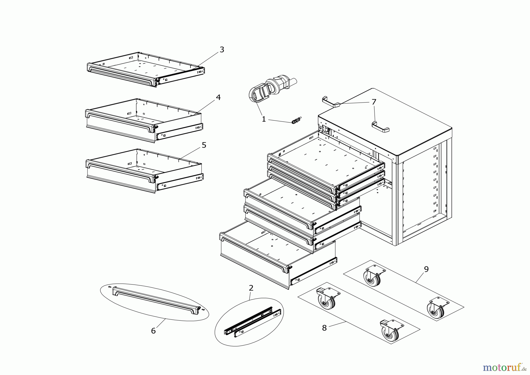  FACOM STORAGE ENROLLAR MUEBLE RWS2-ROLL6M3ABS Seite 1