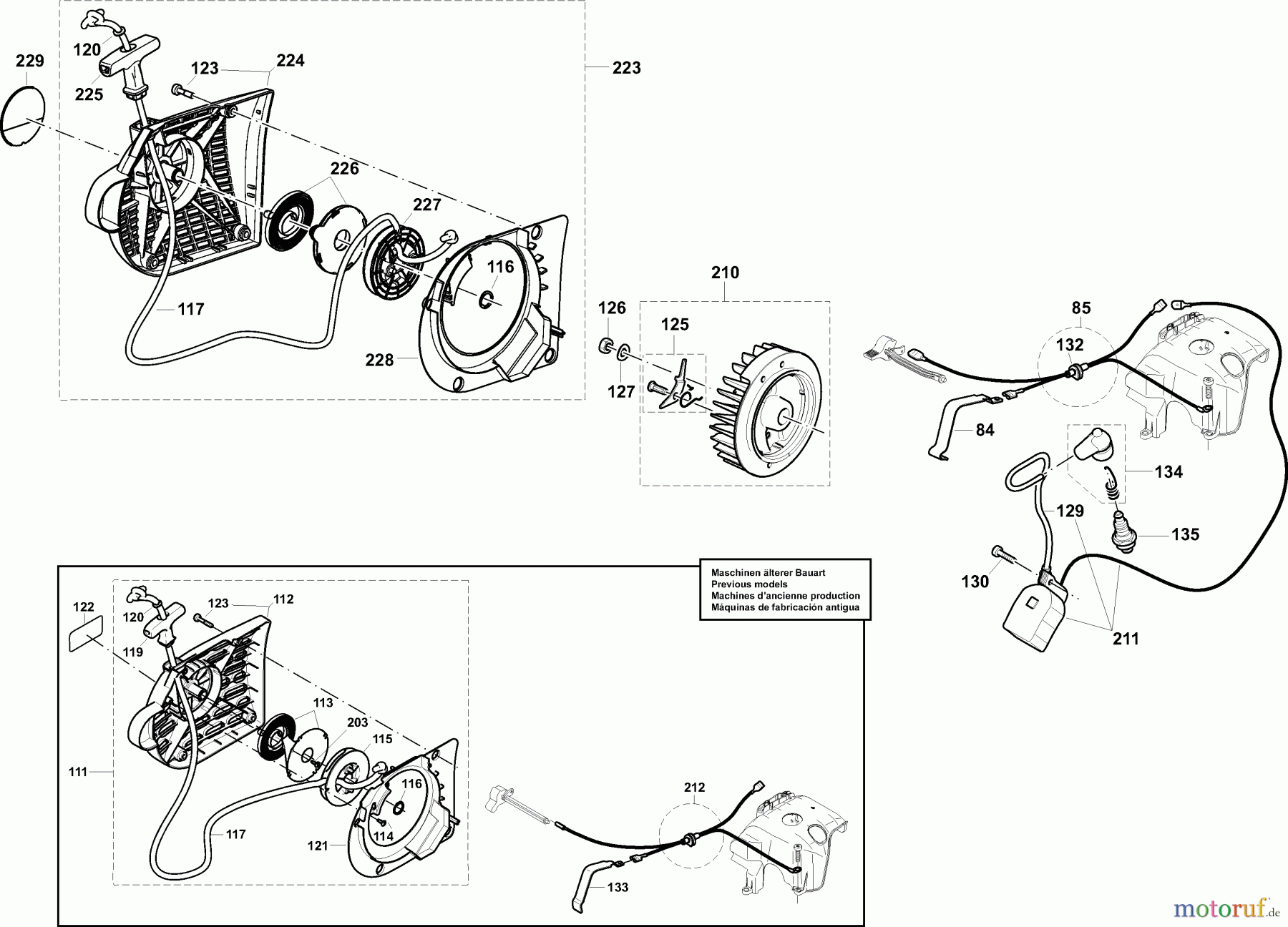  Dolmar Trennschleifer Benzin PC-7314 D 5  Anwerfvorrichtung, Magnetzünder