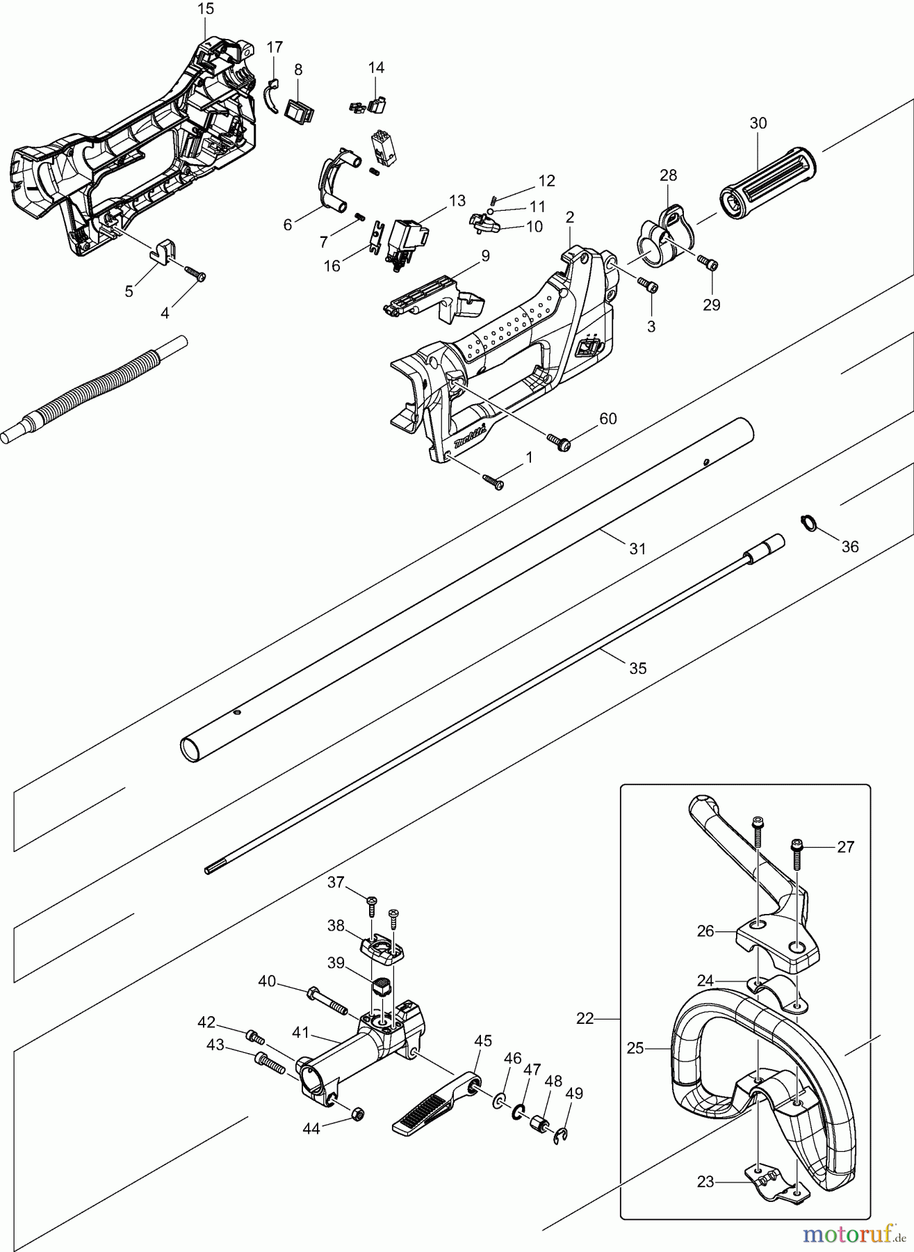  Dolmar Kombisysteme AC3600 1  Gasgriff, Handgriff