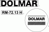 Dolmar RM7213H RM-72.13 H (2006) Listas de piezas de repuesto y dibujos 14  AUFKLEBER