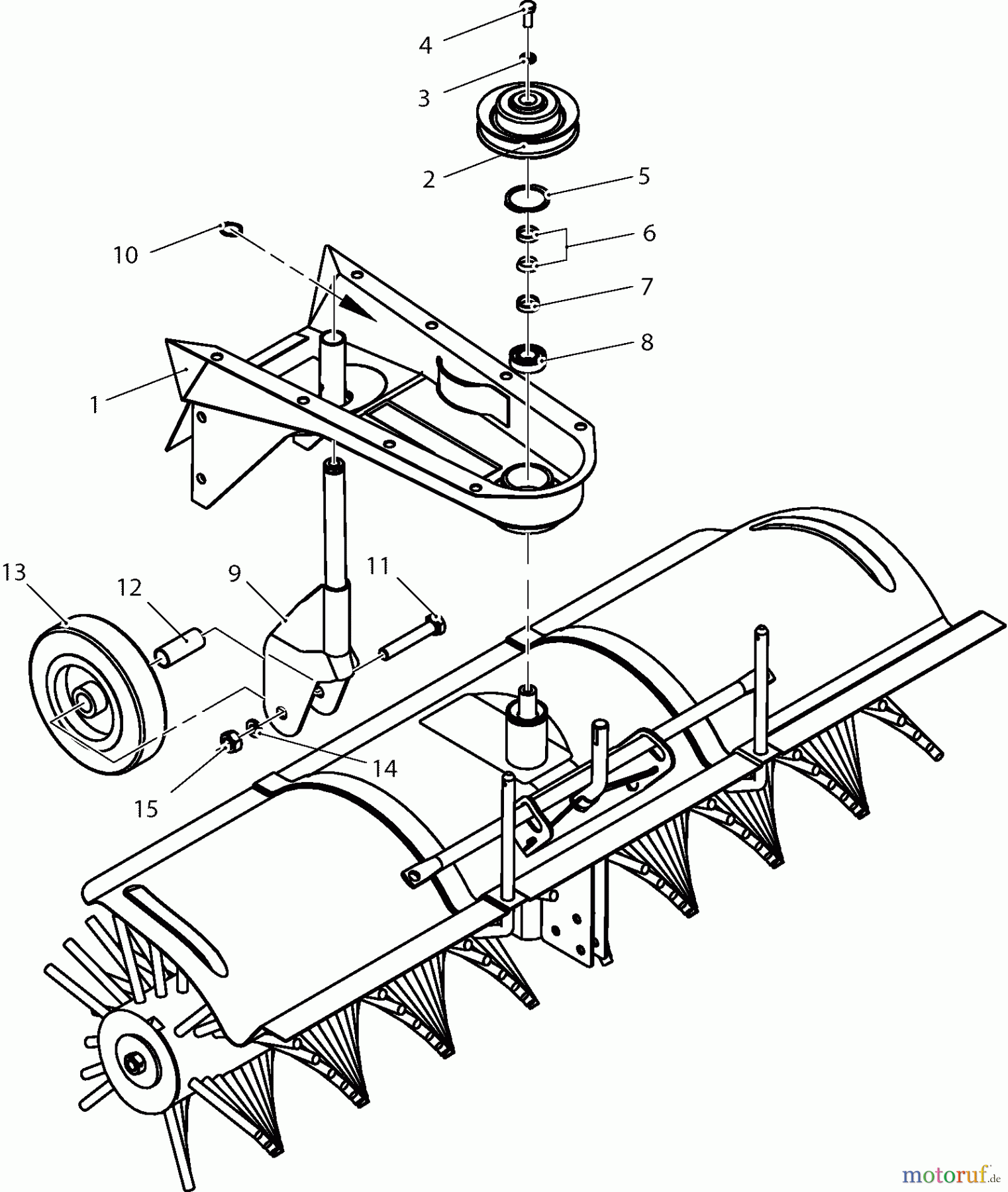 Dolmar Rasentraktoren Zubehör RS-120, TA-250, TK-420, TK-520, TS-125 12 TK-420 - Kehrmaschine (Basiswechsler)