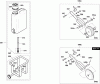 Dolmar Benzin PC-7335 (USA) Listas de piezas de repuesto y dibujos 12  Führungswagen • Nicht im Lieferumfang