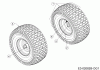 MTD Smart RF 125 13HH76KF600 (2020) Listas de piezas de repuesto y dibujos Front wheels 13x5