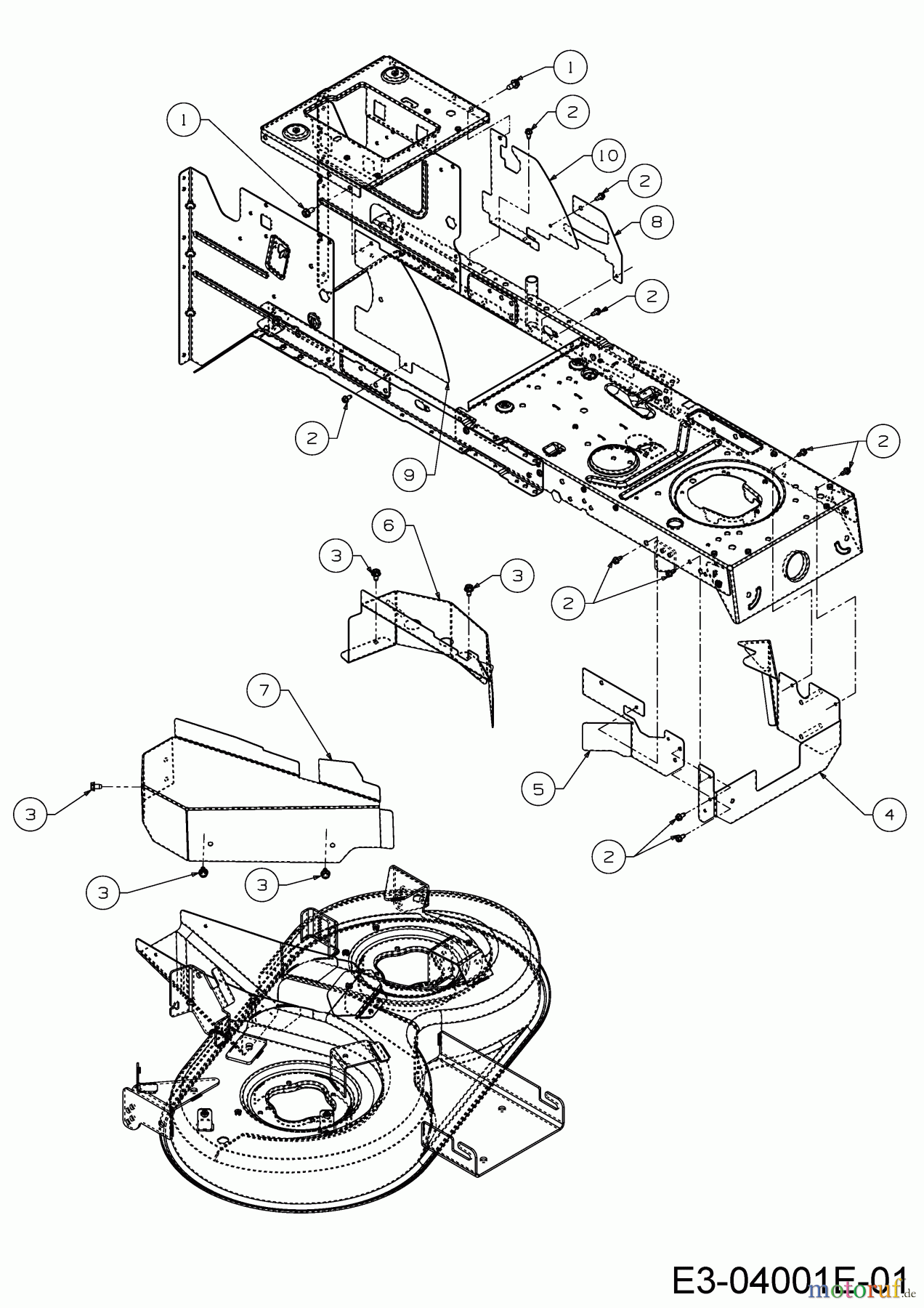  Helington Rasentraktoren H 92 T 13A776KE686  (2019) Keilriemenschutz Mähwerk E (36
