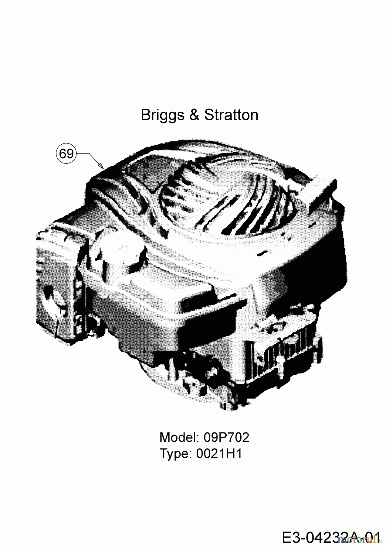  MTD Petrol mower self propelled Smart 53 MSPB 12A-A05D600  (2019) Engine Briggs & Stratton