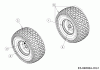 MTD Power 1750 13IN715N683 (2019) Listas de piezas de repuesto y dibujos Front wheels 15x6