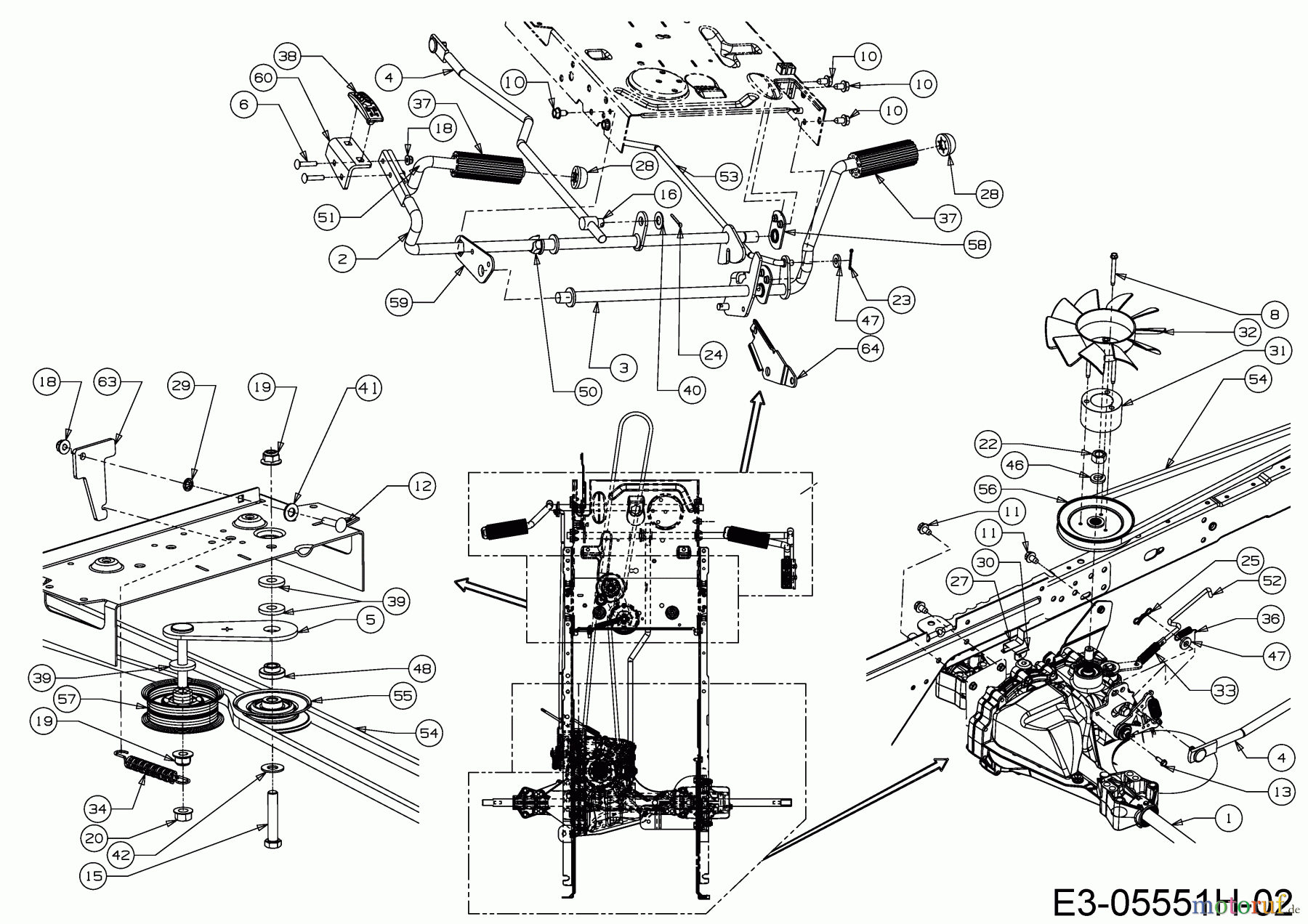  B Power Lawn tractors BT 145-92 AH 13IM71KE648  (2019) Hydrostatic gearbox, Belt, Pedals