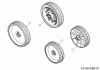 MTD Smart 53 SPO 12B-PCJ6600 (2020) Listas de piezas de repuesto y dibujos Wheels