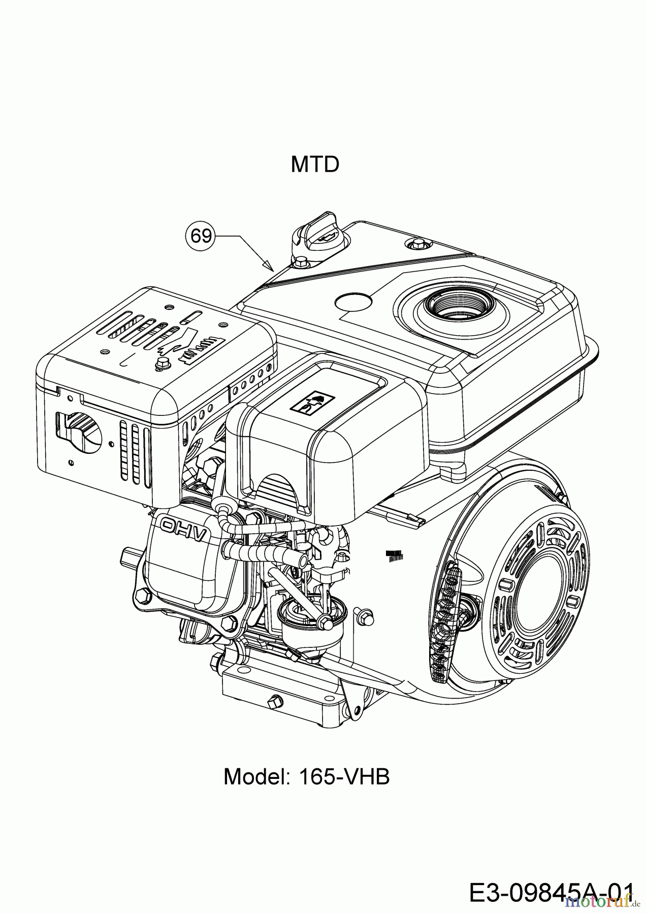  MTD Tillers T/330 M 21D-33MV678  (2020) Engine MTD