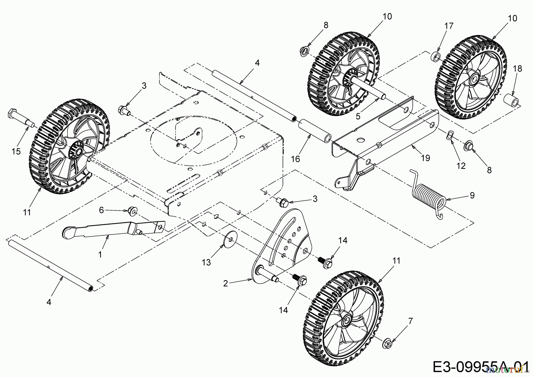  MTD Edger 550 G 25A-550G678  (2019) Wheels