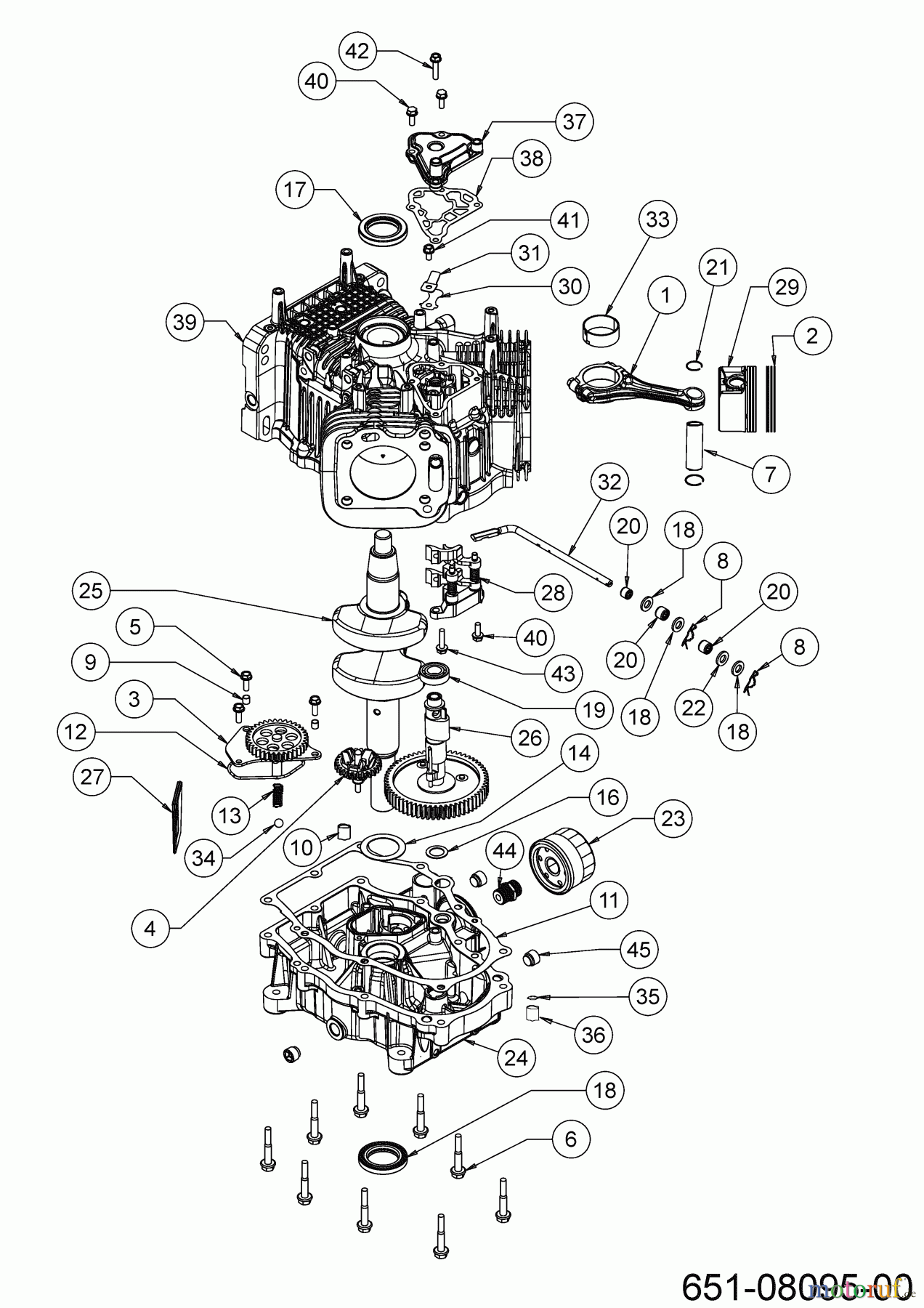 MTD-Engines Vertical 4Q78HW 752Z4Q78HW (2020) Piston, Camshaft, Crankshaft, Connecting rod