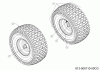 MTD 92 13B7765E600 (2022) Listas de piezas de repuesto y dibujos Front wheels 13x5