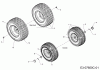 MTD Minirider 60 RDE 13BA26SC600 (2023) Listas de piezas de repuesto y dibujos Wheels 13x5x6; 16x6,5x8