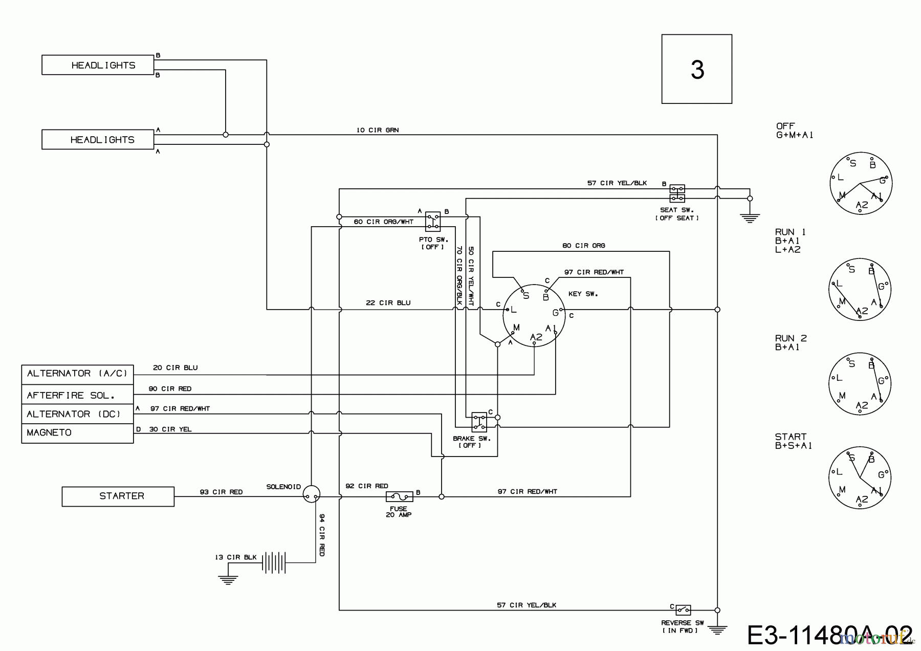  Bricolage Lawn tractors INV A13096 LB 13A776SF648 (2022) Wiring diagram