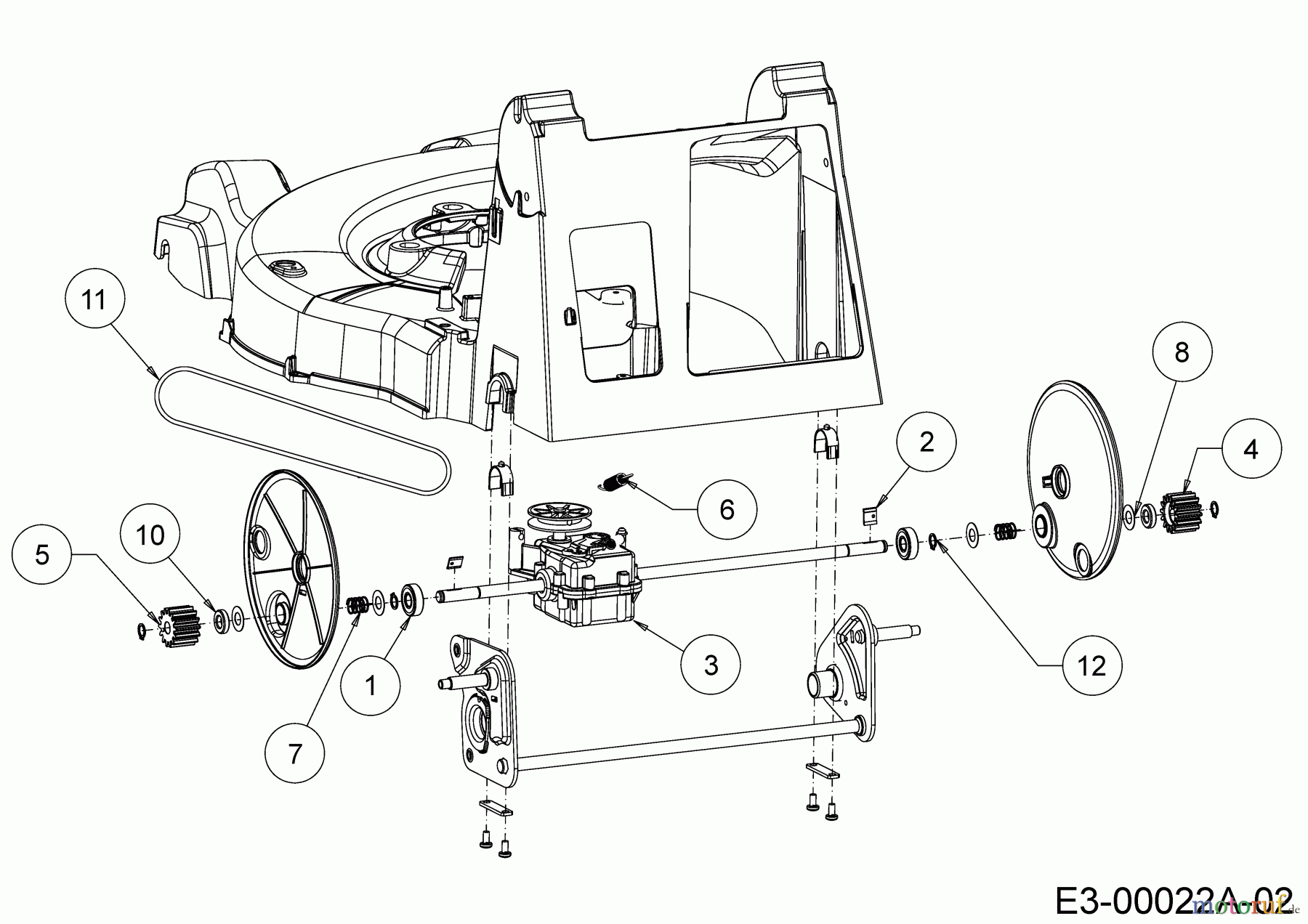  Cub Cadet Petrol mower self propelled XM1 ER53 12B-ZAJ4603 (2019) Gearbox, Belt