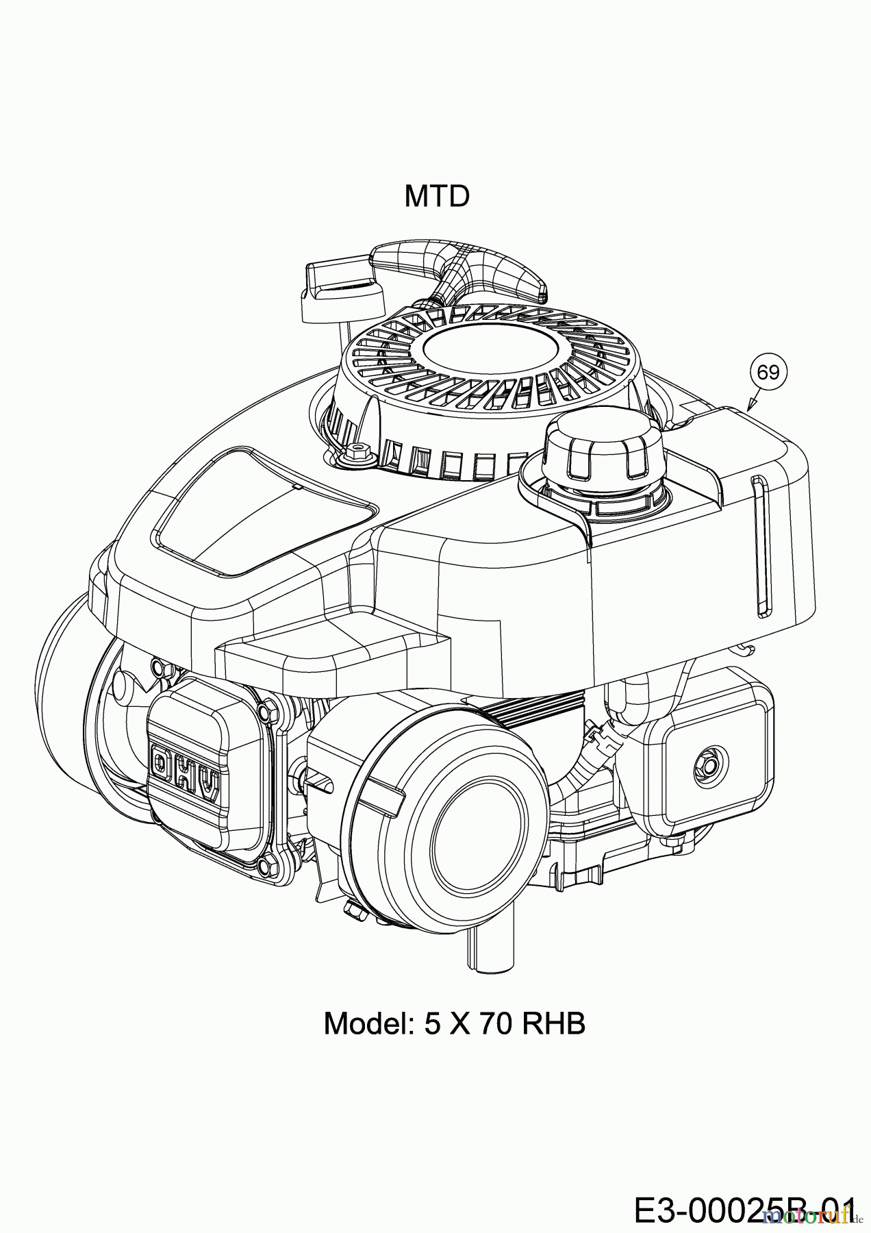  Cub Cadet Petrol mower self propelled XM1 ER53 12B-ZAJ4603 (2020) Engine MTD
