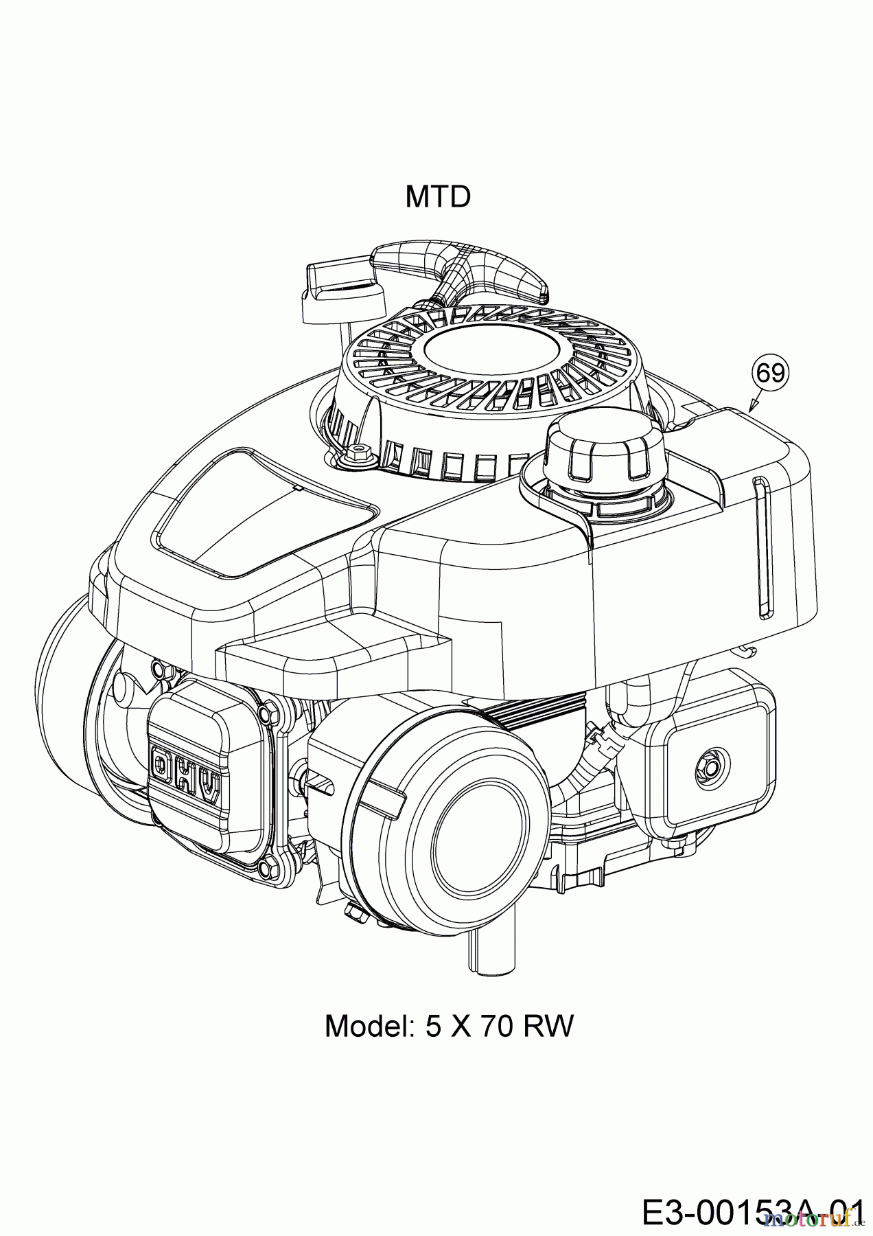  Cub Cadet Petrol mower self propelled LM3 ER53 12AQC6J4603   (2020) Engine MTD