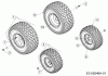 Cub Cadet XT1 OS107 13B8A1CS603 (2020) Listas de piezas de repuesto y dibujos Wheels 15x6 / 20x10