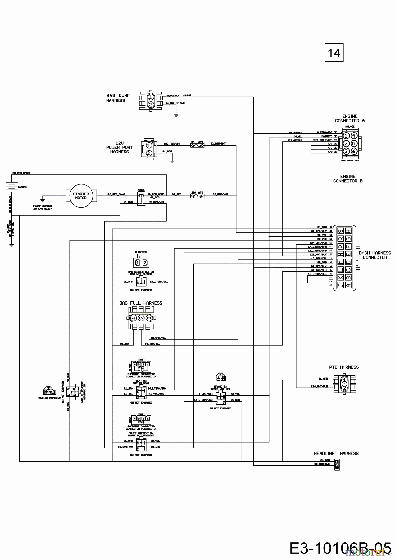  Wolf-Garten Lawn tractors 95.165 H 13DDA1VB650  (2019) Main wiring diagram