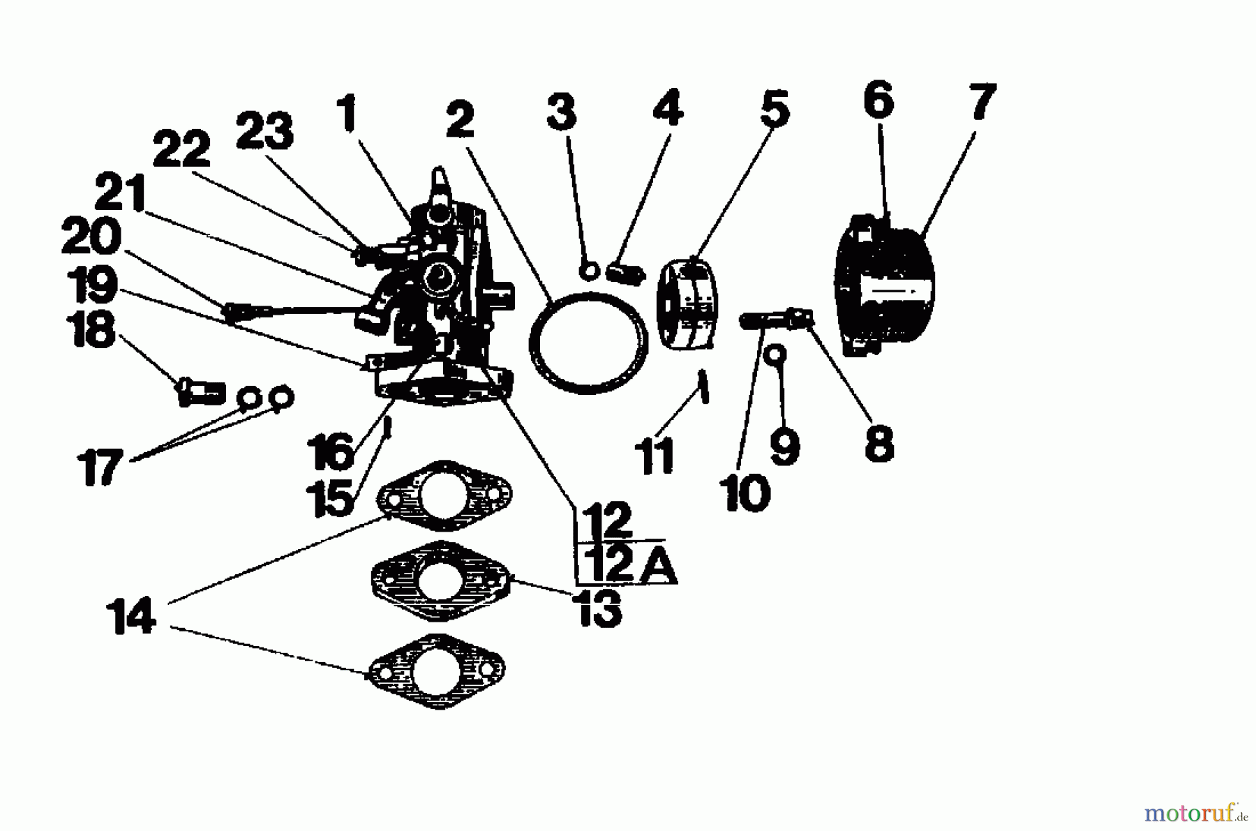  Gutbrod Cutter bar mower BM 100 4/BS 07507.01  (1985) Carburetor