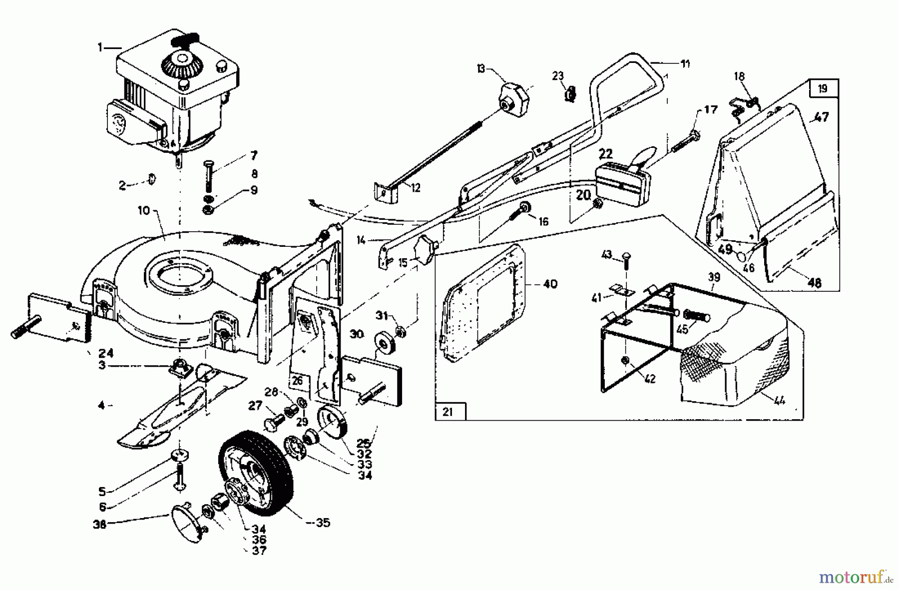 Rotaro Petrol mower ROTARO  48 186-0156  (1986) Basic machine