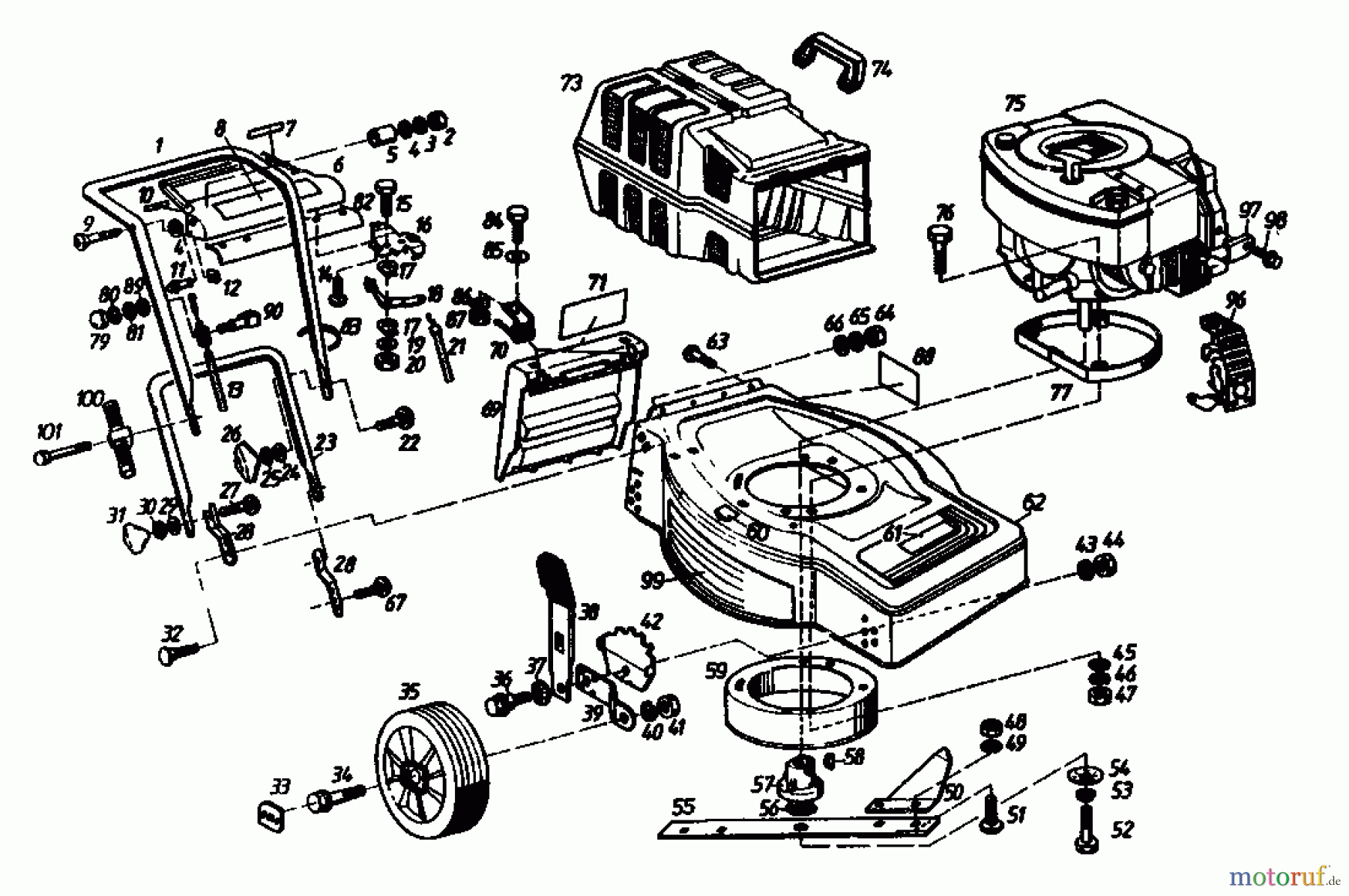  Golf Petrol mower self propelled 245 HR 4 02647.05  (1986) Basic machine