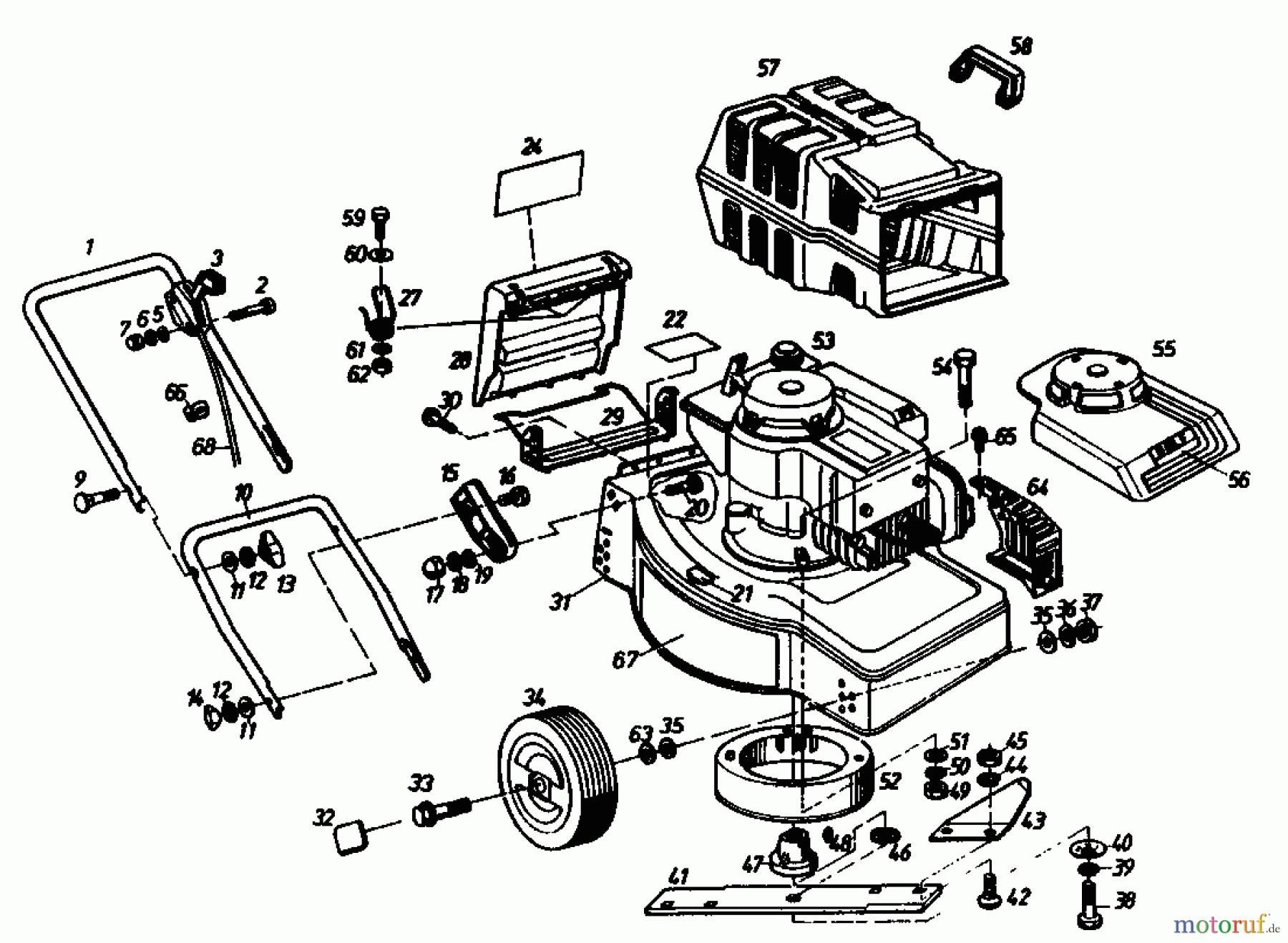  Golf Petrol mower 245 H 4 02874.07  (1986) Basic machine