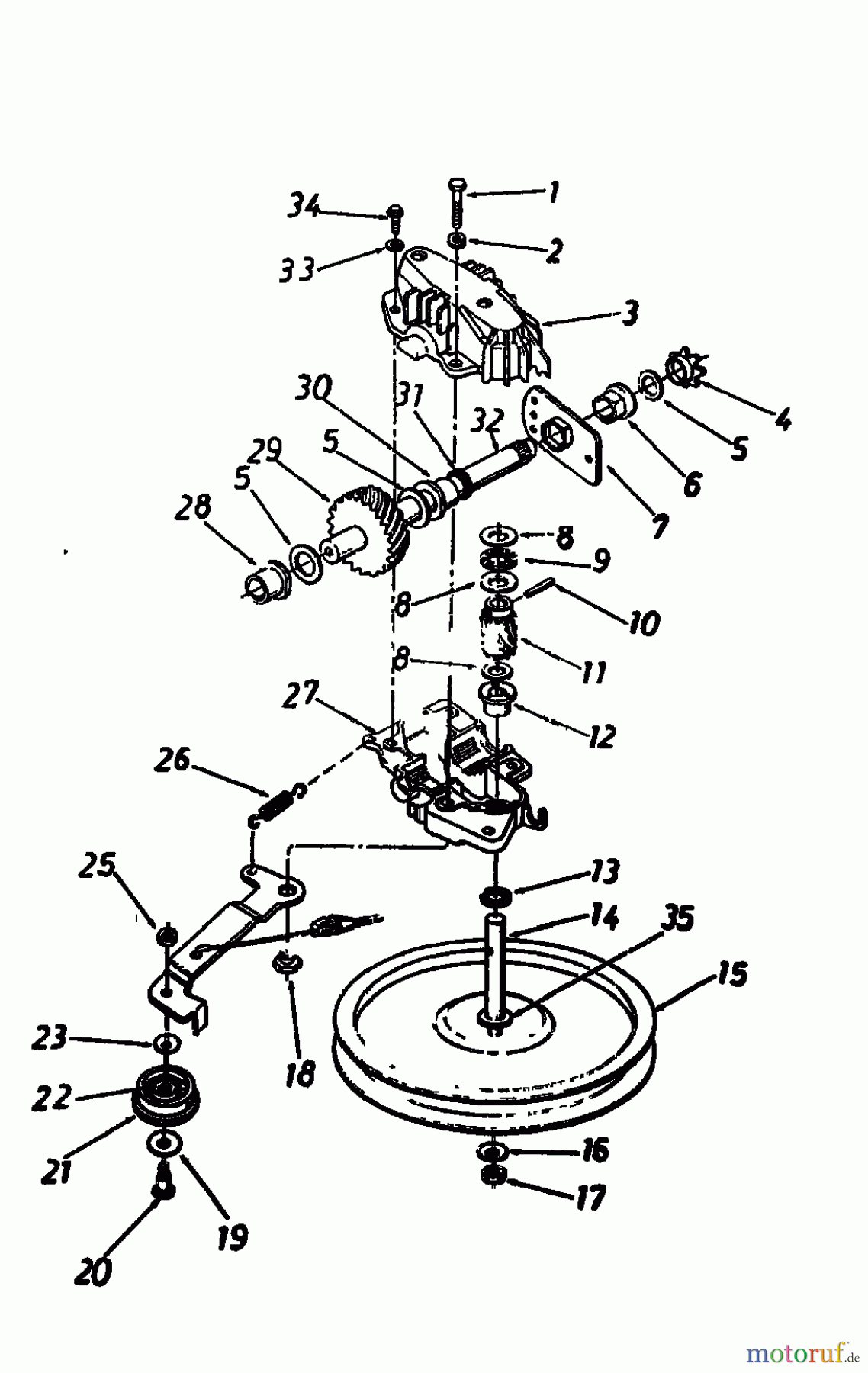  MTD Petrol mower self propelled ROTOMAX  53 S 127-8720  (1987) Gearbox