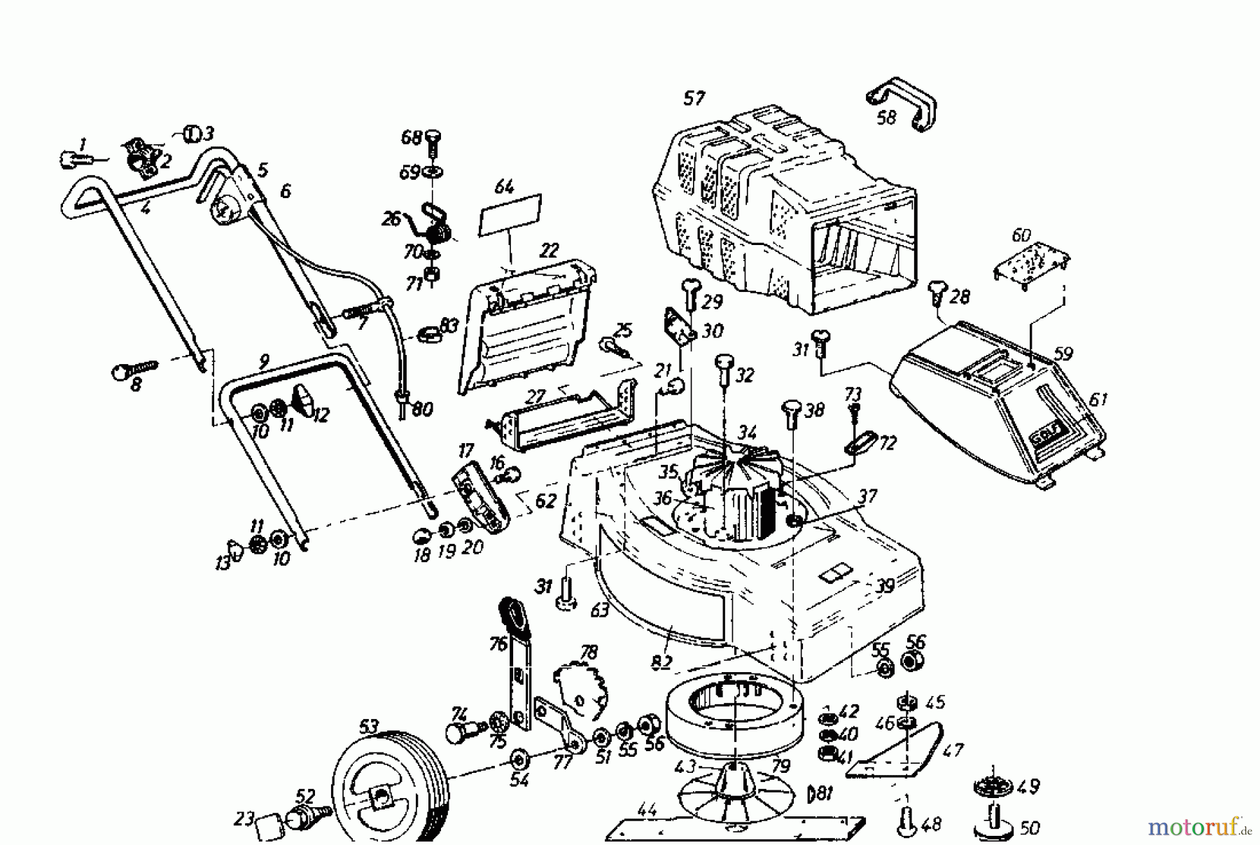  Golf Electric mower 345 HLES 02841.03  (1987) Basic machine